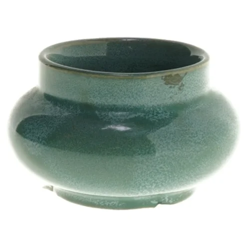 Keramisk skål med blå glasur (str. Ø 9 cm)