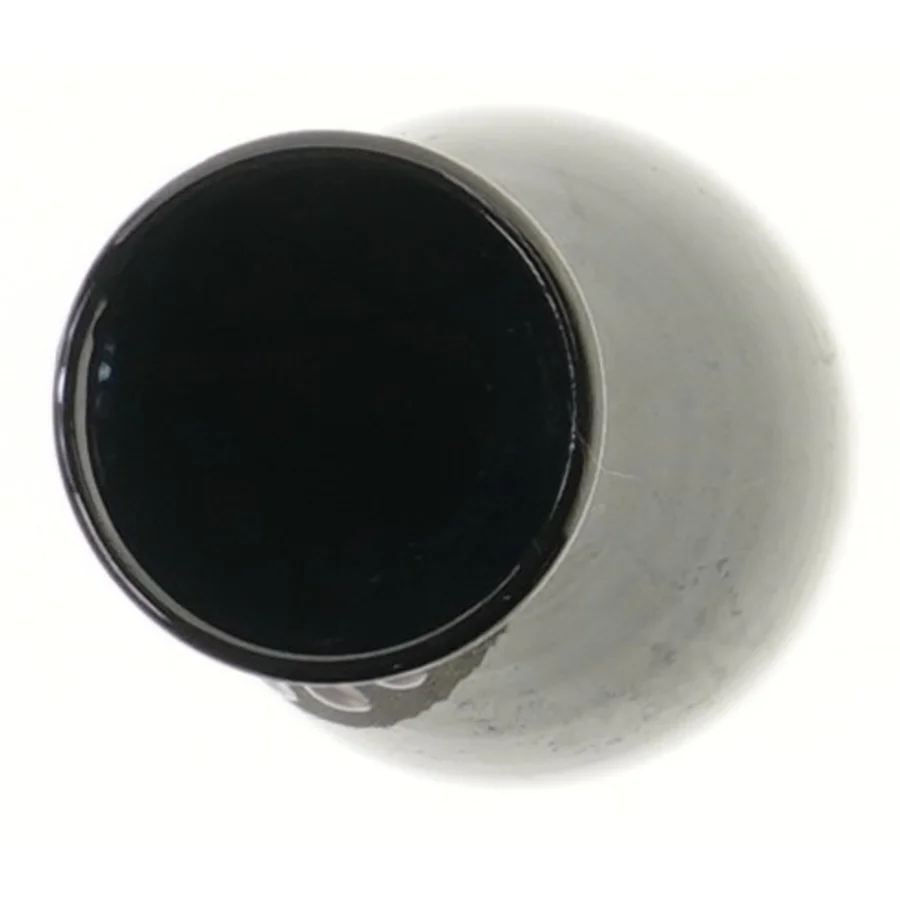 Sort vase med mønster (str. Ø 5,5 cm længde 20 cm)