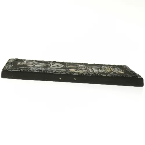 Vægplakette med farverigt motiv (str. 31x15 cm)