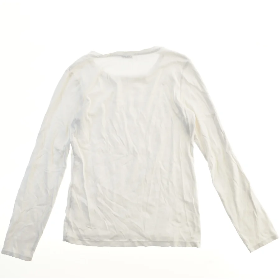 Langærmet hvid bluse fra Esprit (str. L)