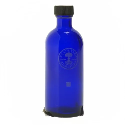 Nilens Jord Blå glasflaske med låg fra Neals Yard (str. 13 cm)