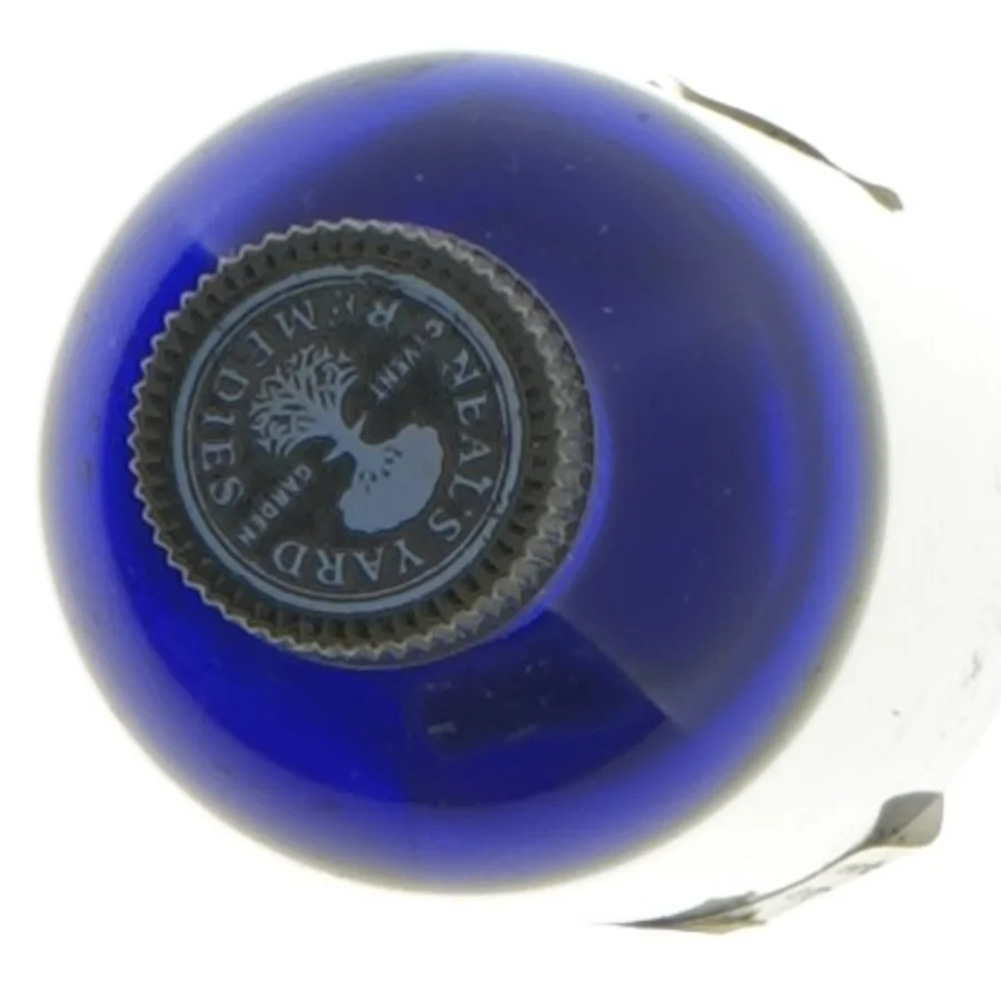 Nilens Jord Blå glasflaske med låg fra Neals Yard (str. 13 cm)