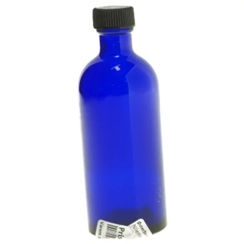 Nilens Jord Blå glasflaske med låg fra Neals Yard (str. 13 cm)