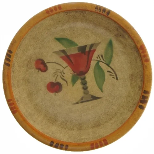 Italienske desserttallerkener med kirsebærmotiv (ø 18,5 cm)