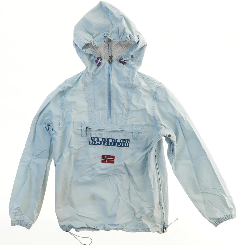 Lyseblå jakke med hætte (str. S)