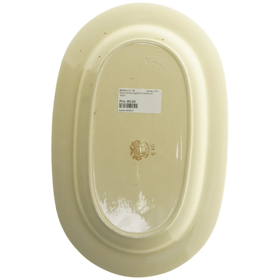 Oval serveringsfad med blomstermotiv fra Villeroy & Boch (str. 37x24 cm)