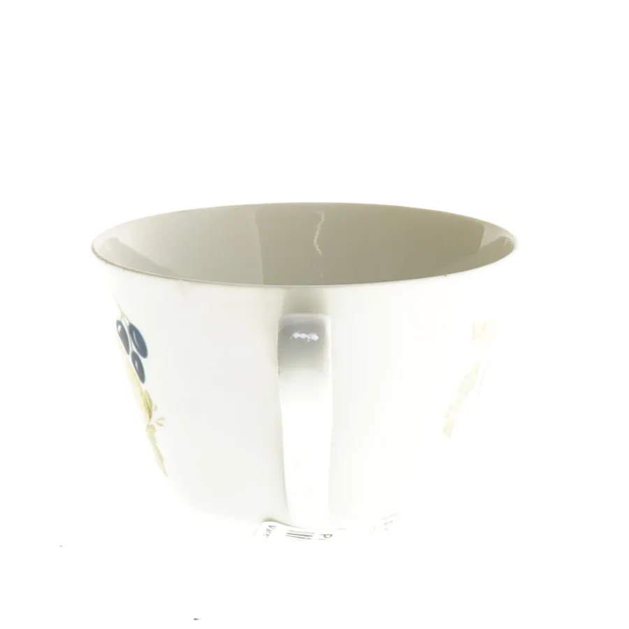 Lyngby Porcelænskop med frugtdekoration fra Lyngby (str. Ø 9,5 cm)
