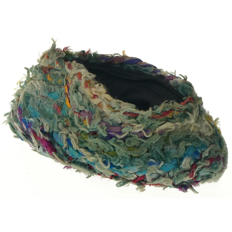 Farverig clutch taske med lynlås (str. 20x13,5 cm)