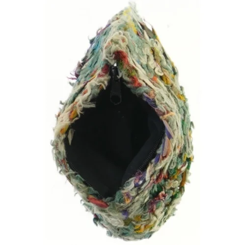 Farverig clutch taske med lynlås (str. 20x13,5 cm)