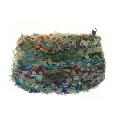 Farverig clutch taske med lynlås (str. 20x13,5 cm)