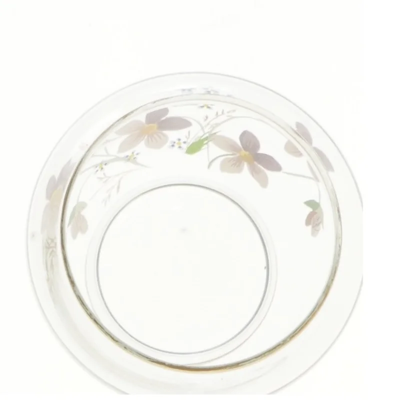 Dekorativ glasvase med blomsterdesign (str. Ø 11x10 cm)