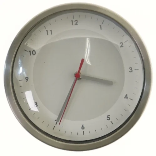 Vægur med stålramme (str. Ø 20 cm)