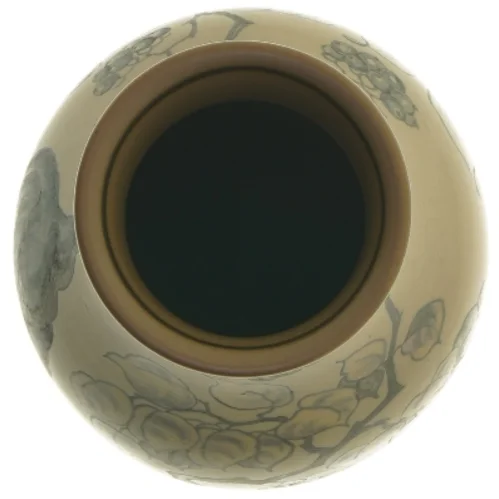 Dekorativ vase med påfuglemotiv fra L. Hjorth (str. 28 cm)