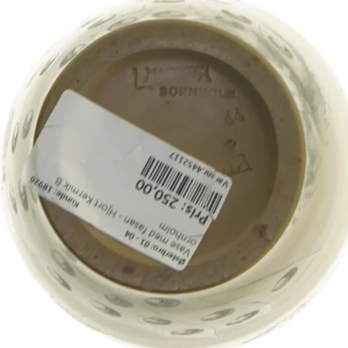 Dekorativ vase med påfuglemotiv fra L. Hjorth (str. 28 cm)