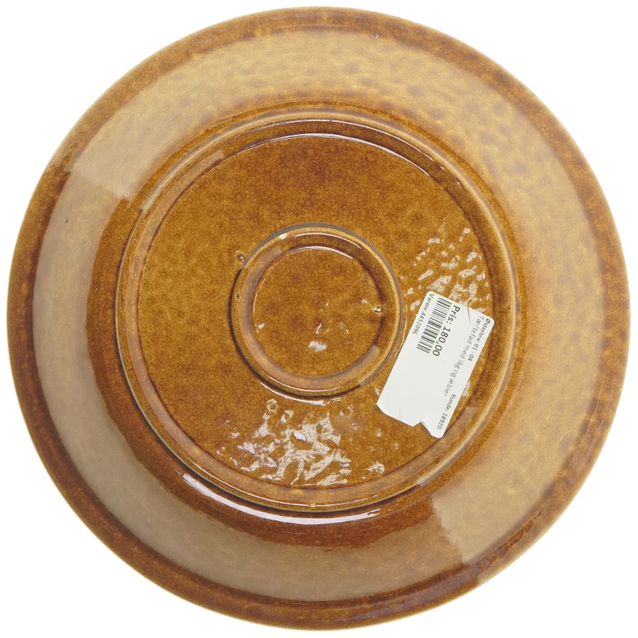 Keramisk fad med låg (str. Ø 28 cm)