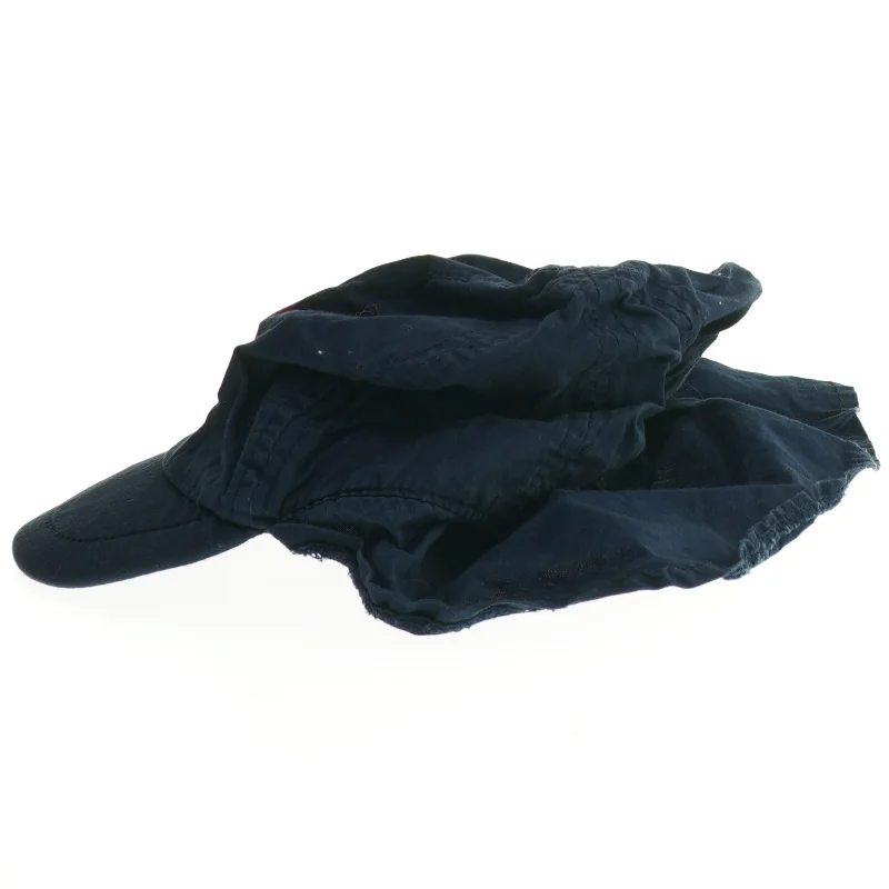 Mørkeblå kasket med nakkeskygge (str. 30 x 23 cm)