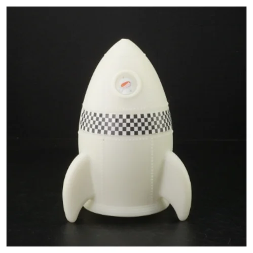 Bordlampe i form af rumraket (str. H. 20 cm)