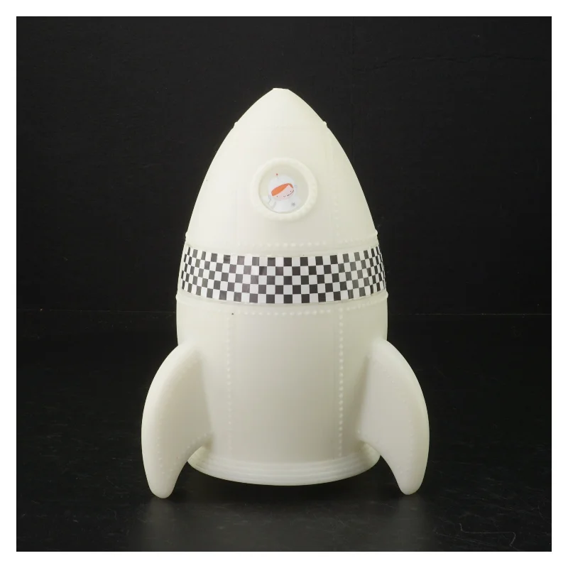 Bordlampe i form af rumraket (str. H. 20 cm)