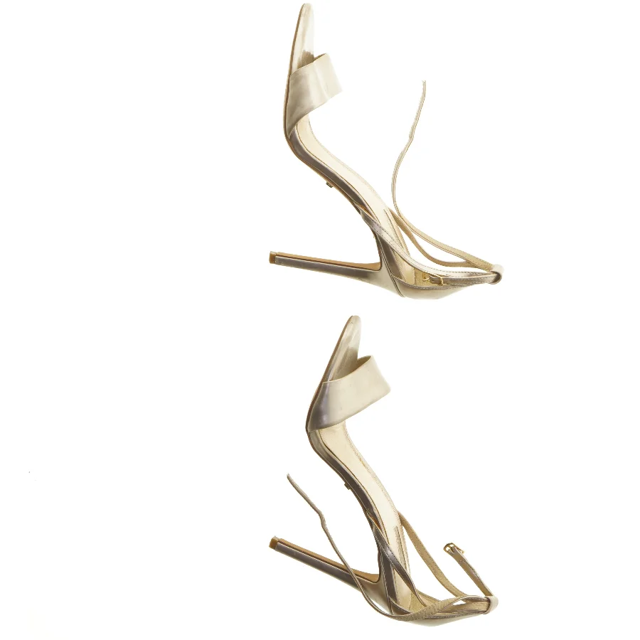 Guld farvede højhælede sko (str. 41)