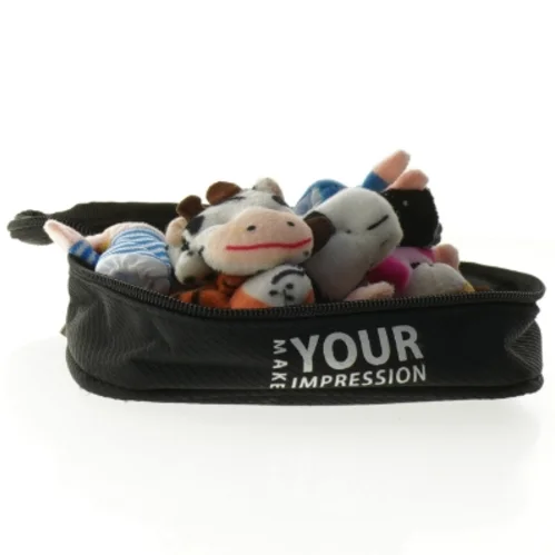 Fingerdukker i stof med taske