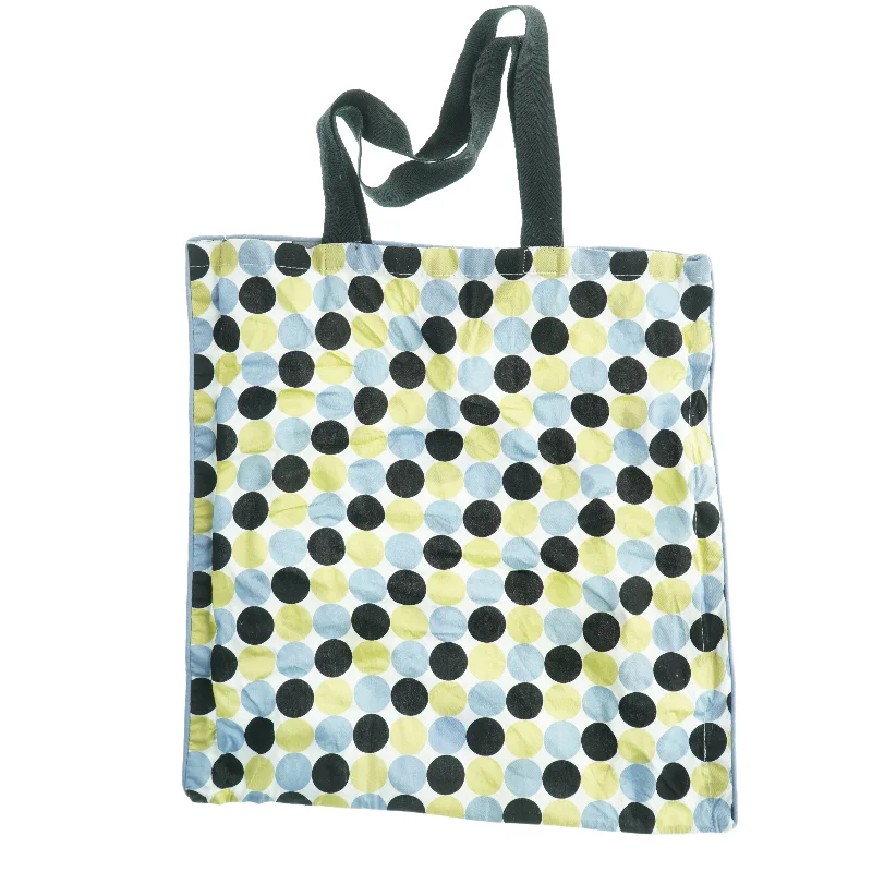 Genanvendelig indkøbstaske med dyre- og prikmønster (str. 45. x 45 cm)