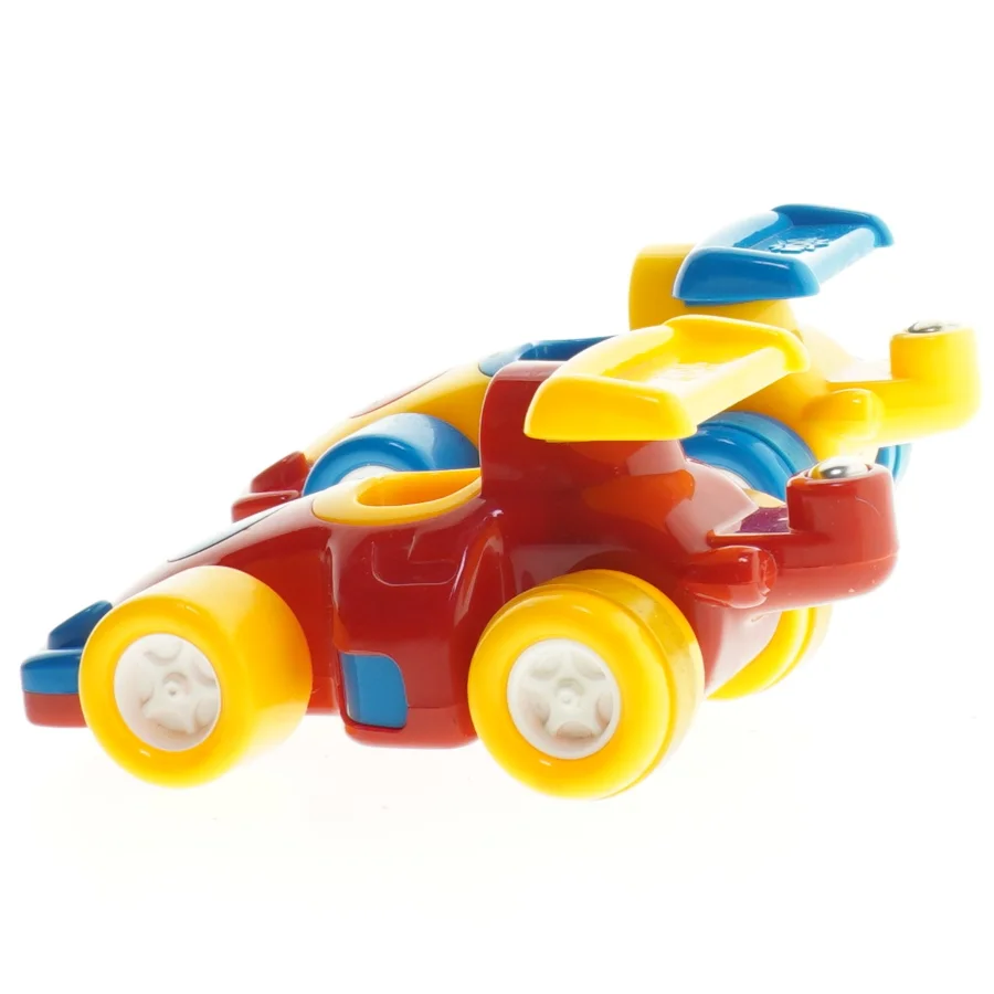 Farverige plastikbyggelastbiler fra Wow (str. 15 x 8 cm)