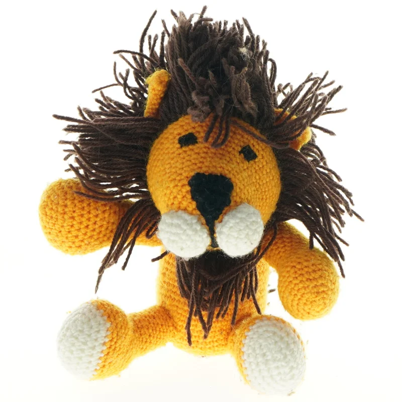 Hæklet løvebamse (str. 25. x 13 cm)