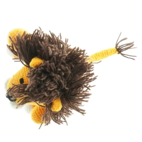 Hæklet løvebamse (str. 25. x 13 cm)