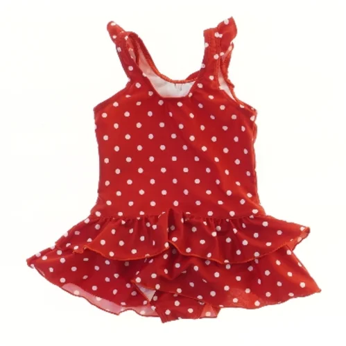 Rød badedragt med hvide prikker (str. 92)
