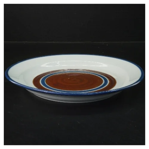 Tallerken med blå kant fra Arabia Finland (str. Ø 26,5 cm)