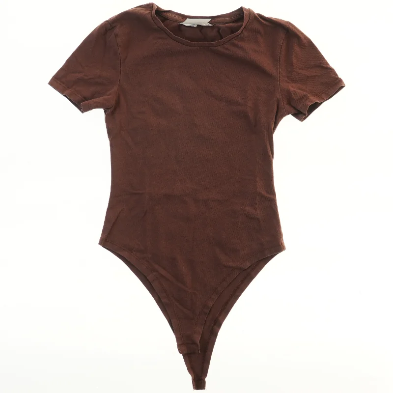 Brun kortærmet bodystocking fra Primark (str. 146)