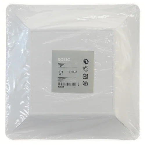 Kvadratiske papirtallerkener fra IKEA (str. 18 stk 26x26 cm)