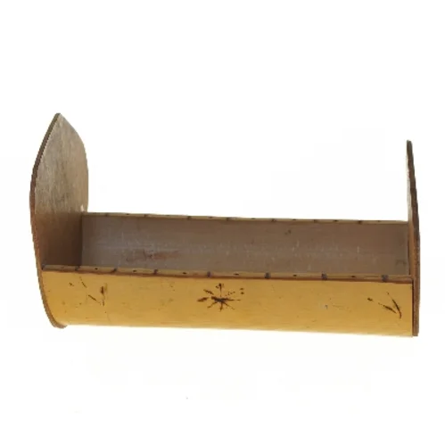 Træ vugge til små dukker eller bamser (str. 25x14 cm)