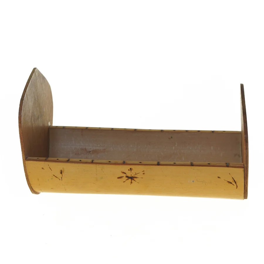 Træ vugge til små dukker eller bamser (str. 25x14 cm)