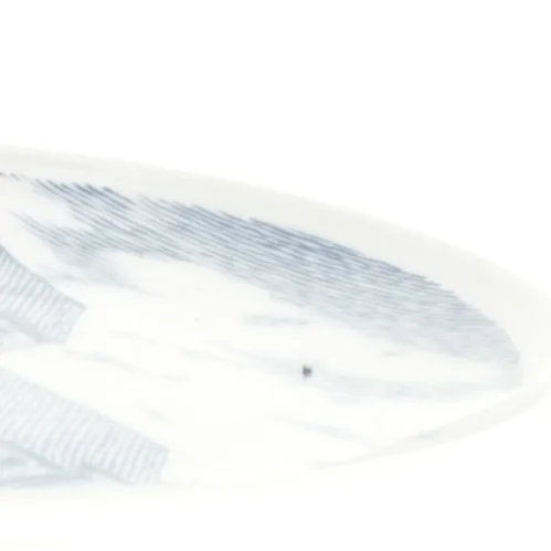 Porcelæsnplatte "Farre Kirke" fra Svane porcelæn (str. Ø 19 cm)