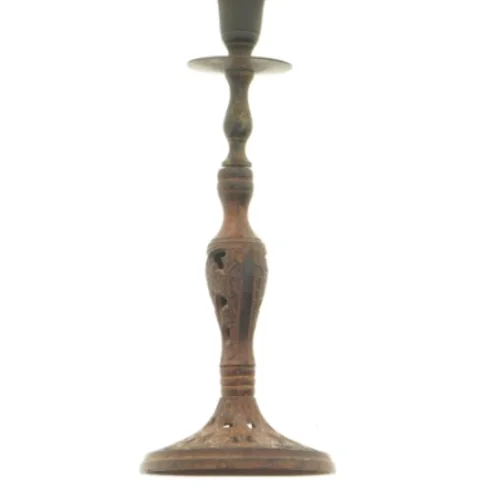 Støbejerns lysestage (str. 25 x 10 cm)