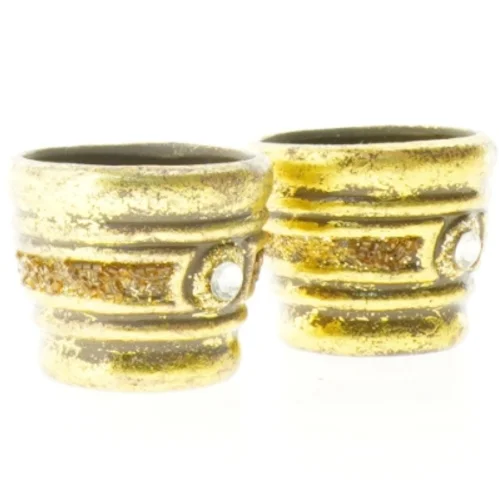 Gyldne Lysestager/minipotter (str. 6 x 7 cm)
