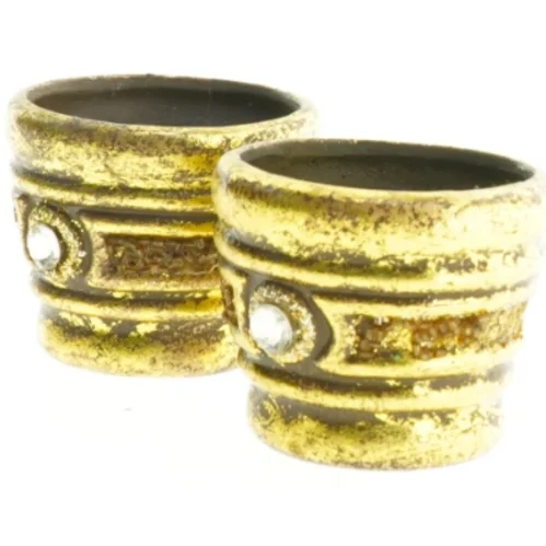 Gyldne Lysestager/minipotter (str. 6 x 7 cm)