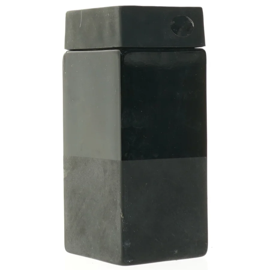 Sort beholder med låg (str. 19 x 8 cm)