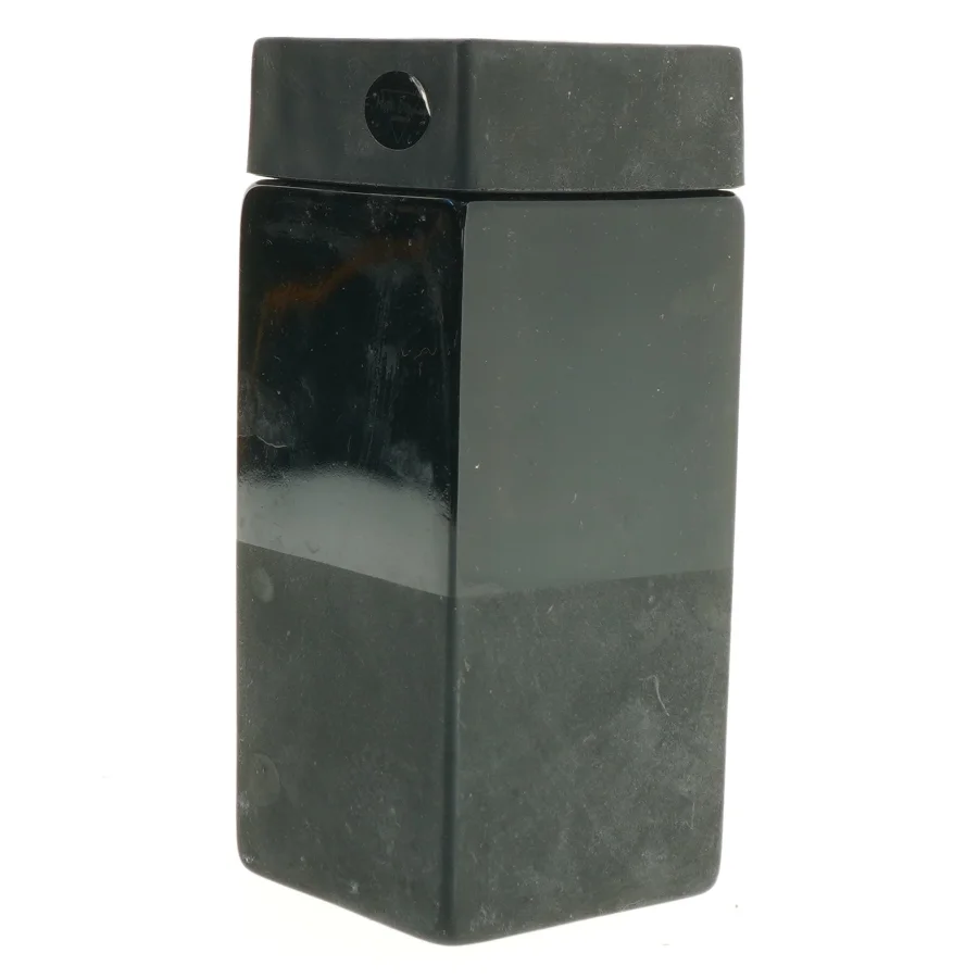 Sort beholder med låg (str. 19 x 8 cm)