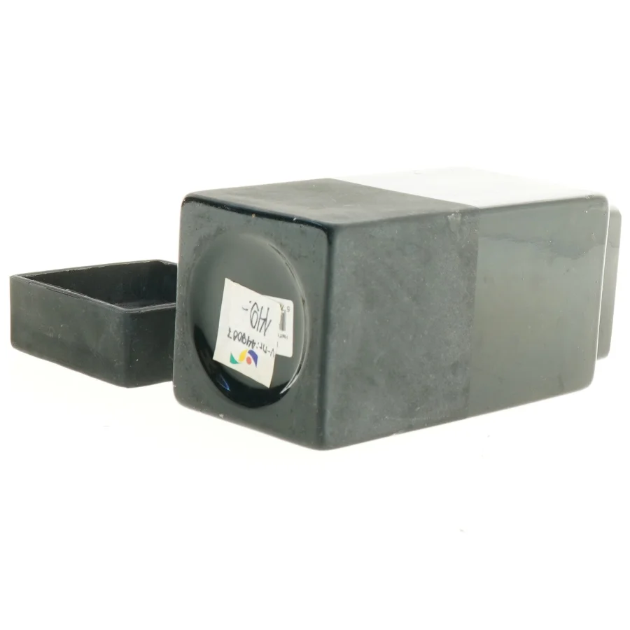 Sort beholder med låg (str. 19 x 8 cm)