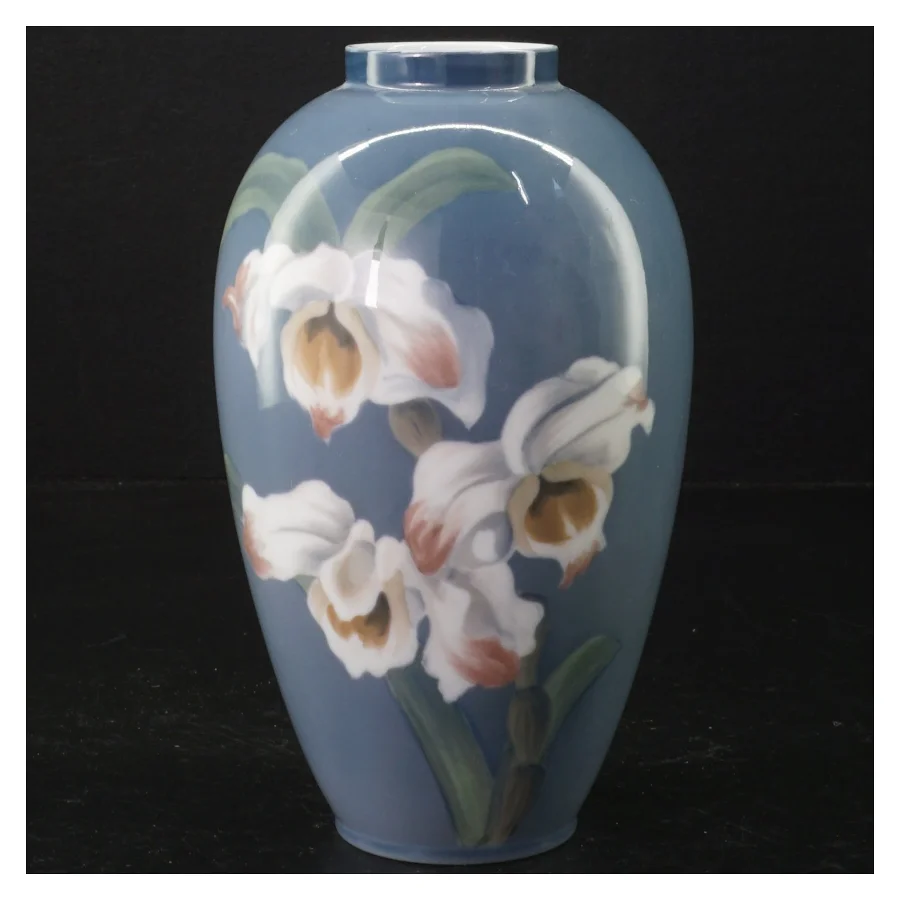 Royal Copenhagen Orkide Vase fra Royal Copenhagen (str. H 17 cm)