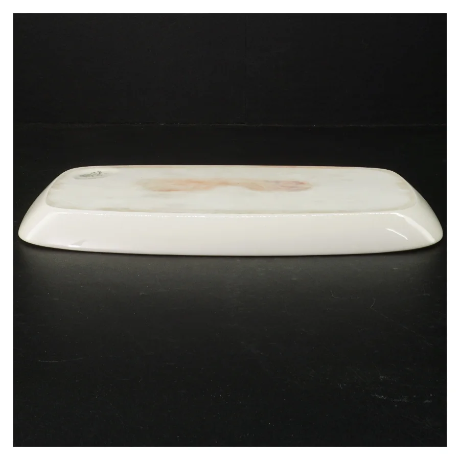 Porcelæn fad med blomstermotiv fra B&G (str. 27,5 x 15,5 cm)