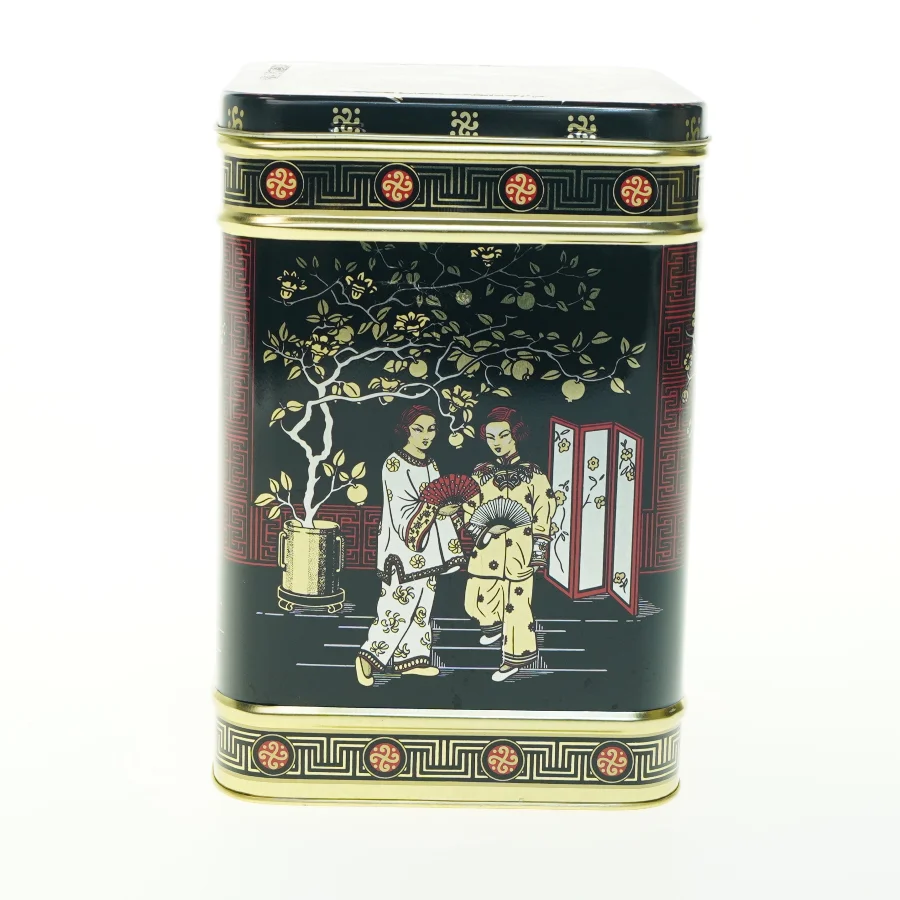 Dekorativ metal æske (str. H. 21,5 cm. 15 x 15 cm)