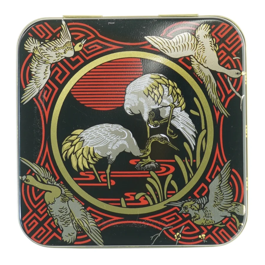 Dekorativ metal æske (str. H. 21,5 cm. 15 x 15 cm)