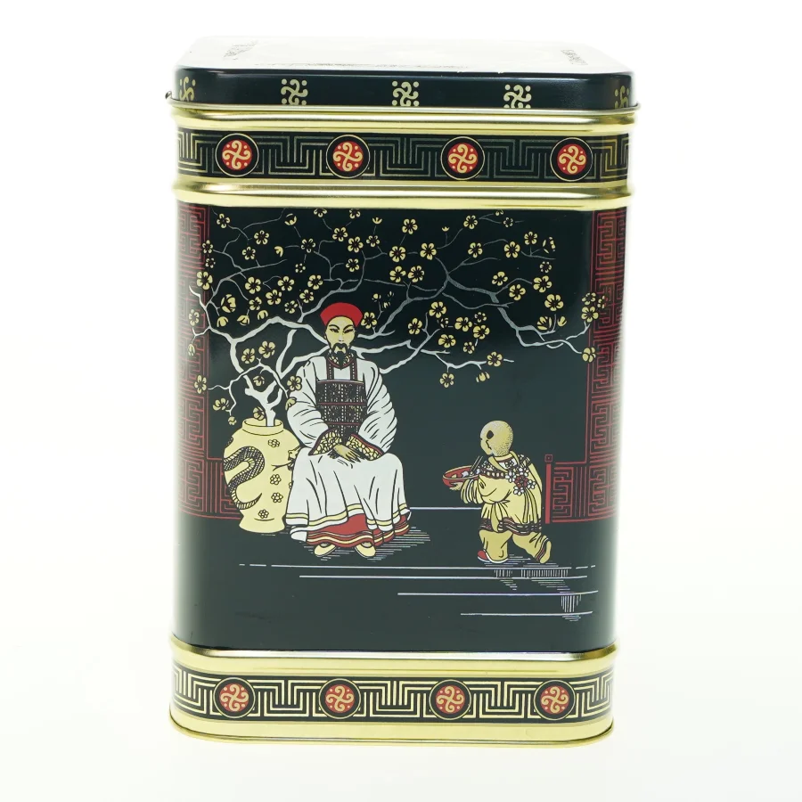 Dekorativ metal æske (str. H. 21,5 cm. 15 x 15 cm)