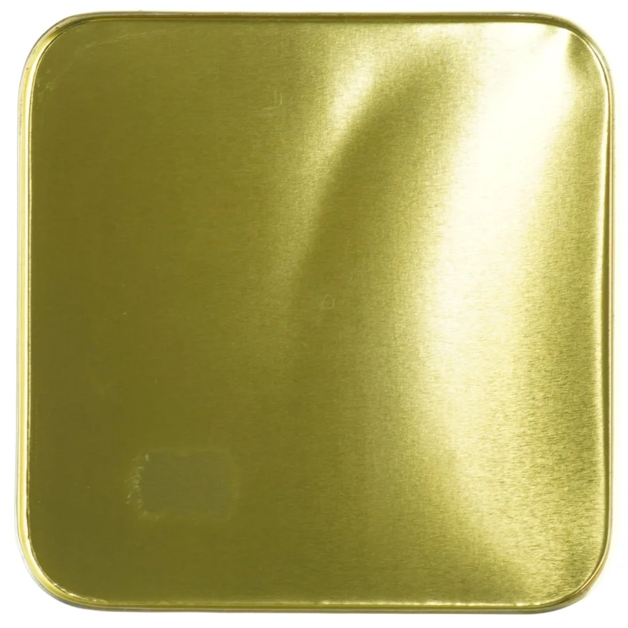 Dekorativ metal æske (str. H. 21,5 cm. 15 x 15 cm)