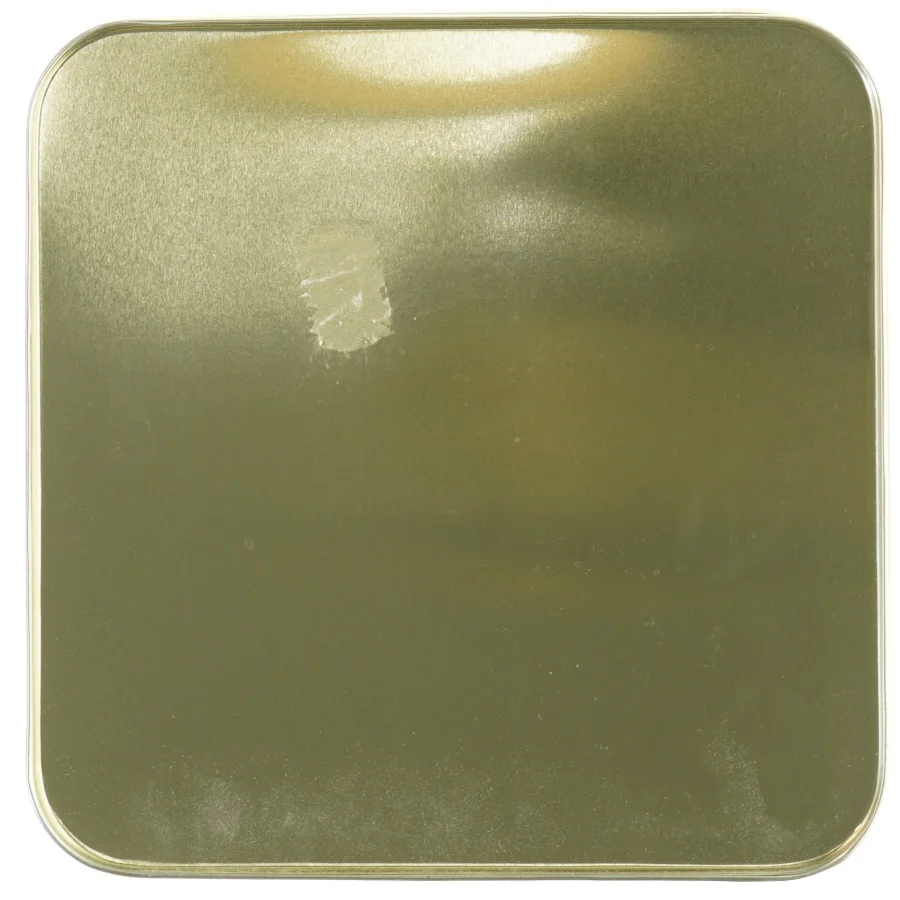 Dekorativ dåse med asiatiske motiver (str. H. 25,5 cm. 16,5 x 16,5 cm)