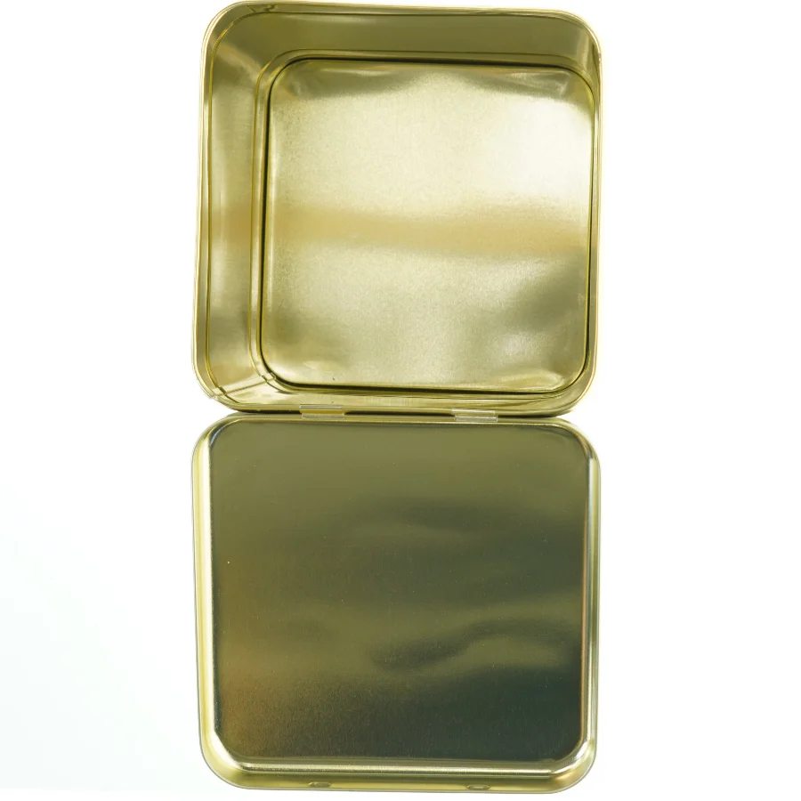 Dekorativ dåse med asiatiske motiver (str. H. 25,5 cm. 16,5 x 16,5 cm)