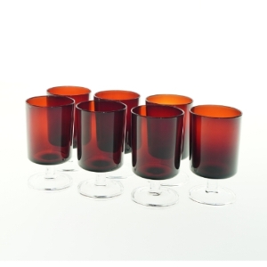 Røde glas fra Luminarc (str. H 11,5 cm, ø. 7 cm)